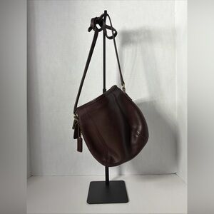 Vintage COACH 9990 SMALL BROWN FRAME POUCH LEATHER BAG Crossbody 8.5x8.5x2.5 USA